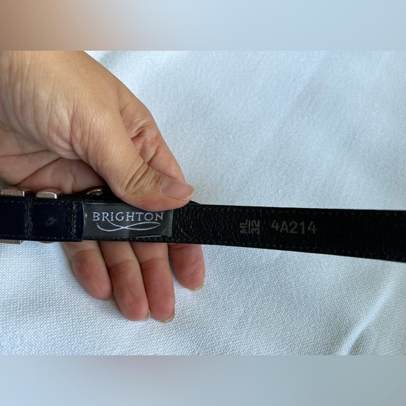 Brighton Black and Silver Belt ML 32 - Picture 7 of 13